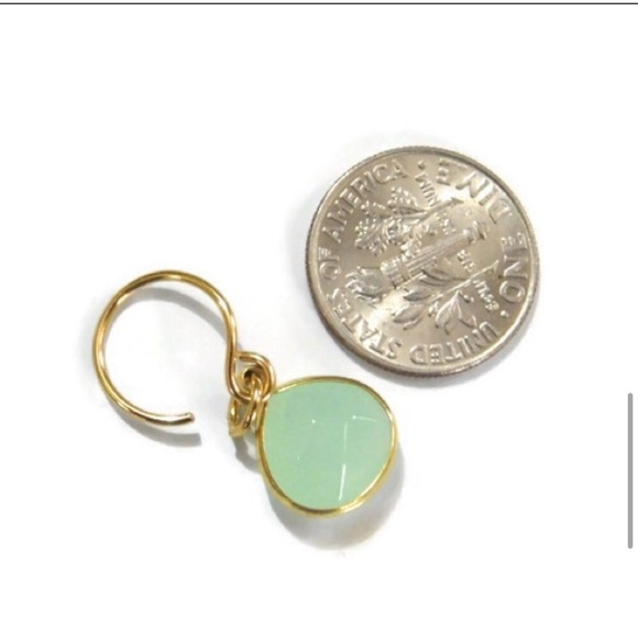 Genuine Agate Teardrop Earrings - Picture 3 of 3